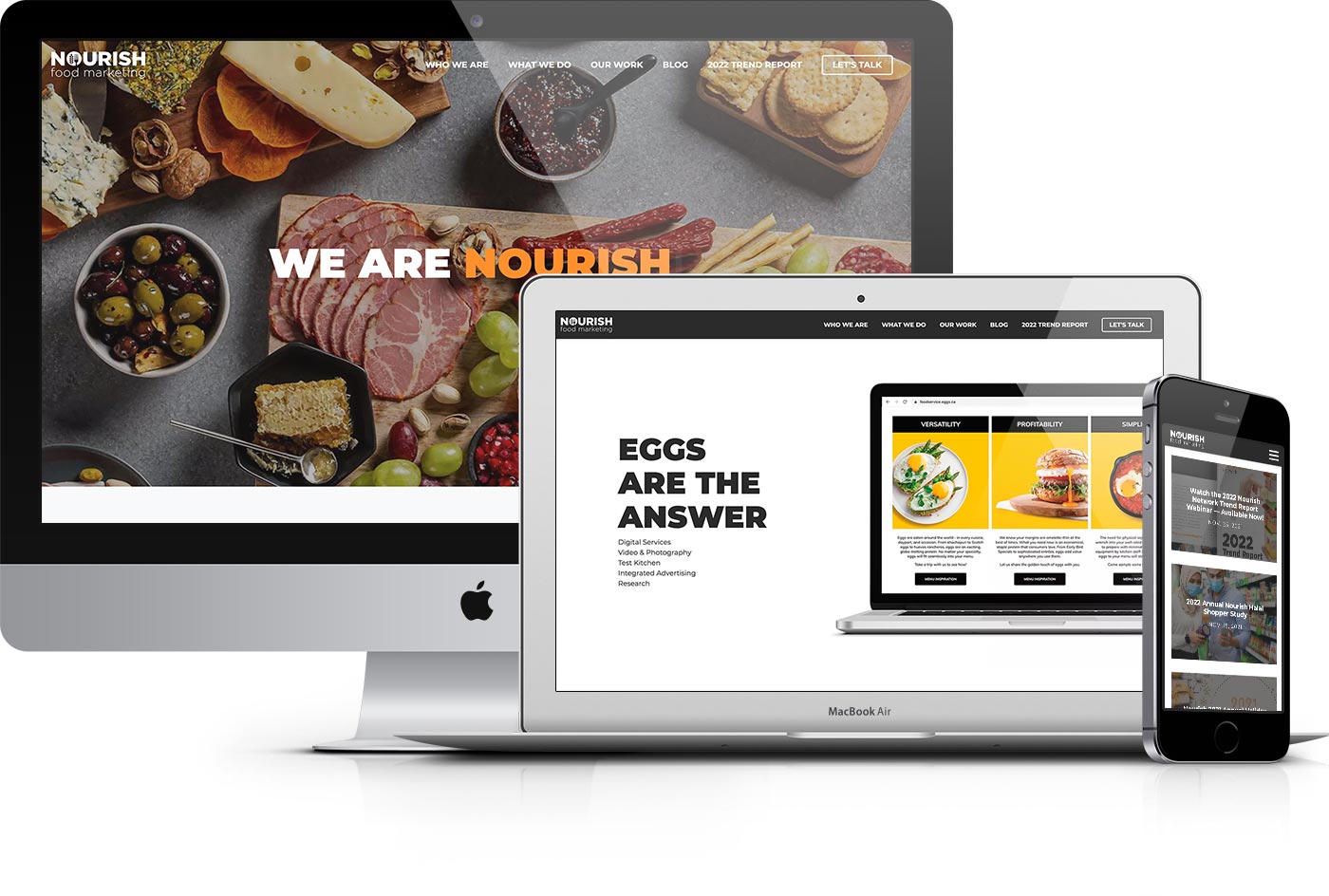 Nourish Food Marketing website